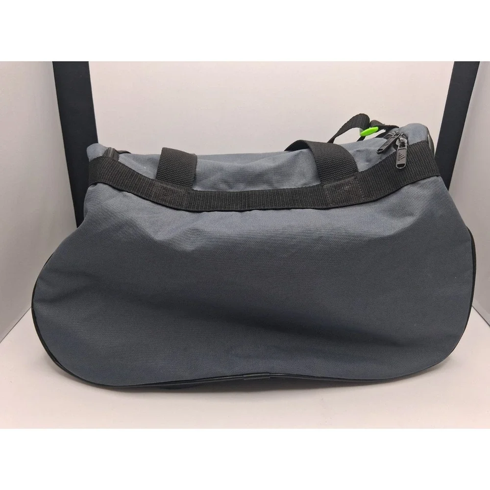 Adidas Gray Duffle Gym Bag Small Travel Sports Carry On Zip Logo